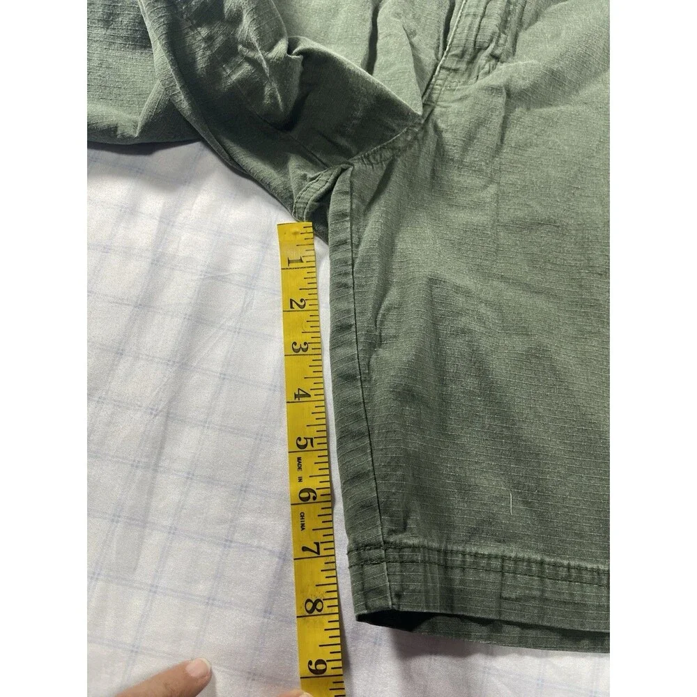 Weatherproof Men's Cargo Shorts Size 38 Ivy Green Cotton Stretch Ripstop